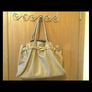 Francesca's Collections Taupe Satchel