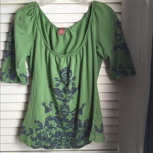 Beautiful green and blue top