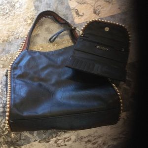 Big Budha black tote and wallet wristlet bundle