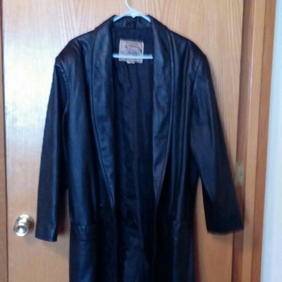 Leather trench coat - Picture 1 of 1