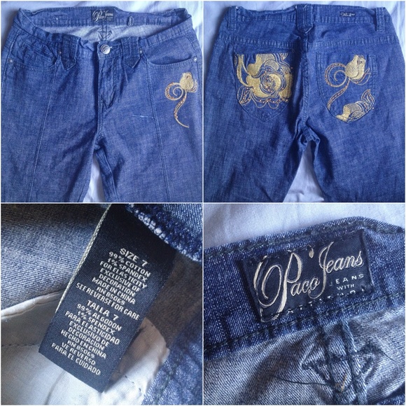 Host Pick | Paco Jeans Vintage Vtg Floral Embroidered Jeans - Picture 2 of 3