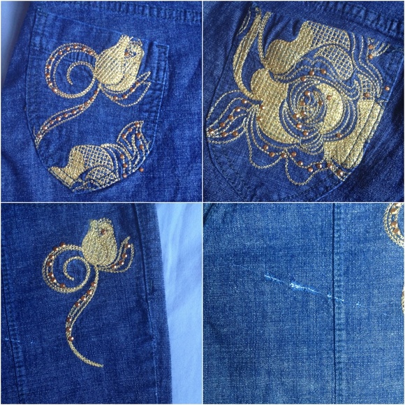 Host Pick | Paco Jeans Vintage Vtg Floral Embroidered Jeans - Picture 3 of 3
