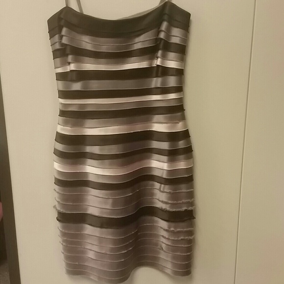 *SOLD*BCBG MAXAZRIA multi color bandage STRAPLESS