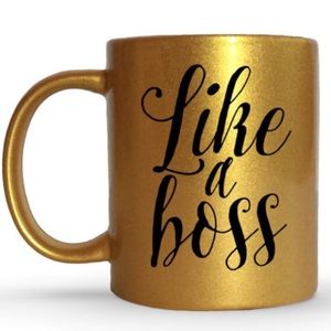 Two New Gold Metallic Like a Boss Mug Casualqueen
