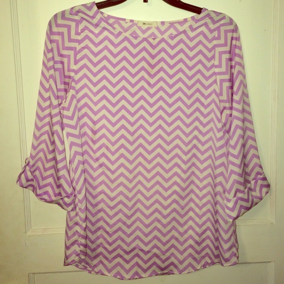 Lavender chevron shirt purple