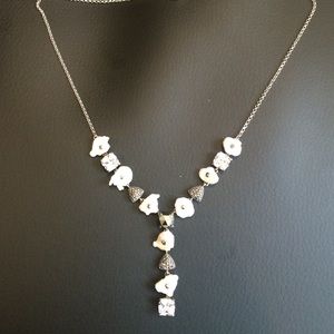 Sterling sliver, mother of pearl necklace