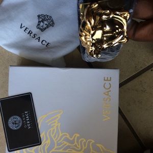 Mens black versace belt