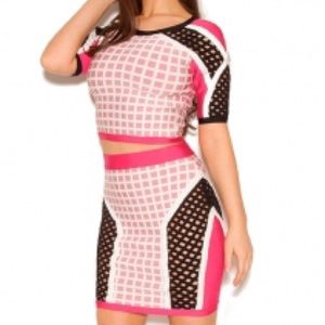 2 piece bodycon bandage ONLY tried on - NWOT