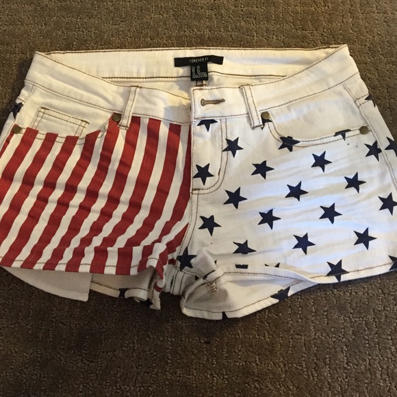 Forever 21 American flag shorts