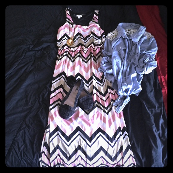 Chevron Maxi Dress