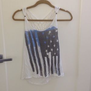 Free People American backless tank