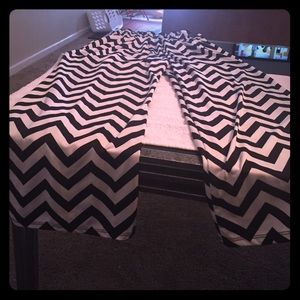 Plus size chevron wide leg pants