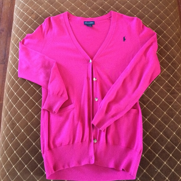 Ralph Lauren Polo Girls- Fushia Cardian