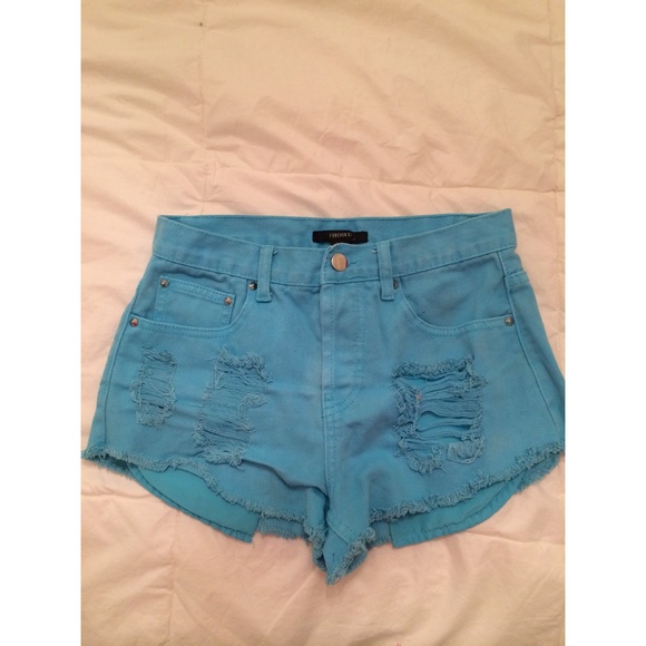Forever 21 mint high waisted shorts