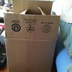 Box of kids clothes