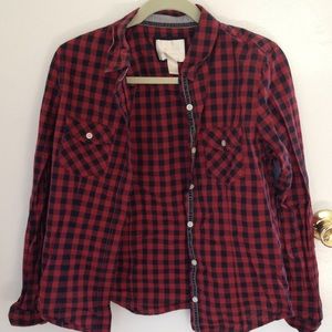 Oversized Plaid Button Up