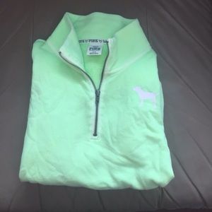 Green quarter zip pullover