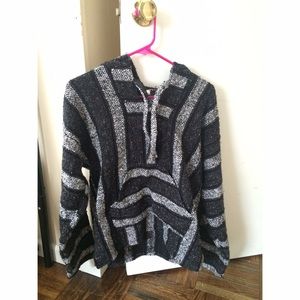 RESERVED FOR TRADE Black and white Baja hoodie