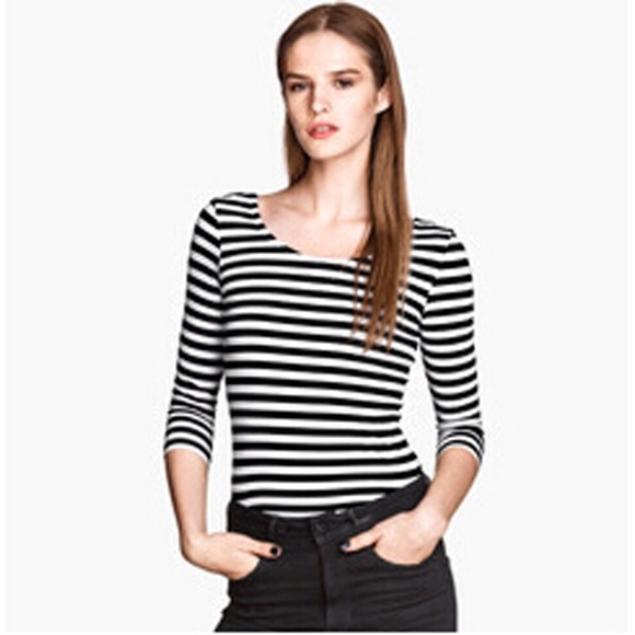Striped tight b&w longsleeve