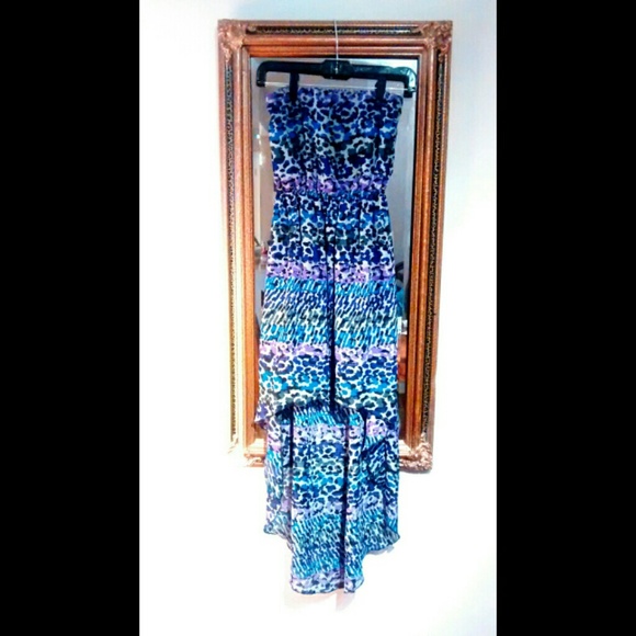 Multicolored Hi-Low Maxi Dress!