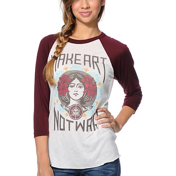 Super cute blue and white baseball tee