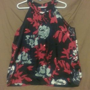 Colorful satin sequined shirt