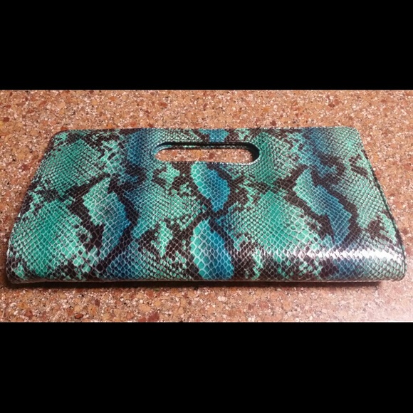 Express snake Print Clutch