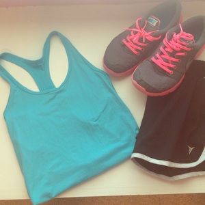 Nike fitted blue racerback tank