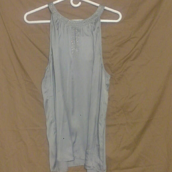 Tank style satin blouse