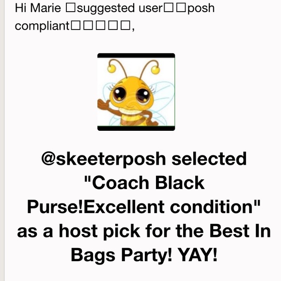 🎉HP11-16-15🎉👛Coach Black Purse!👛 - Picture 4 of 4