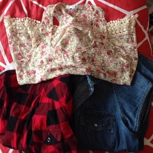 Two button ups and a shirt