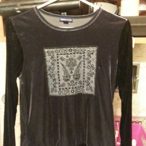 Crushed velvet shirt