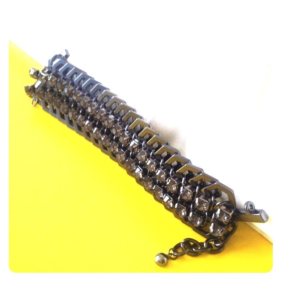 Baublebar Smoky Pewter Metal & Rhinestone Bracelet