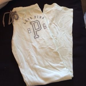 Mint blue VS sweats with grey writing