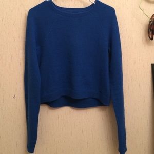 A&F blue sweater crop top