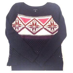 American Eagle Knitted Snowflake Sweater