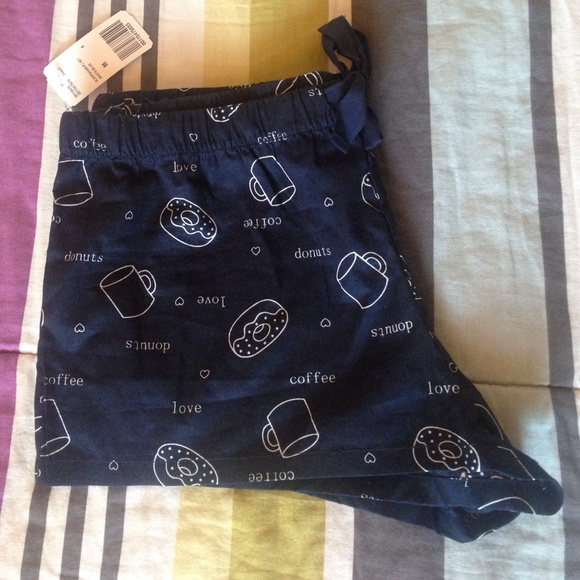 SOLD!!Coffee and donuts sleepwear shorts - Picture 3 of 4