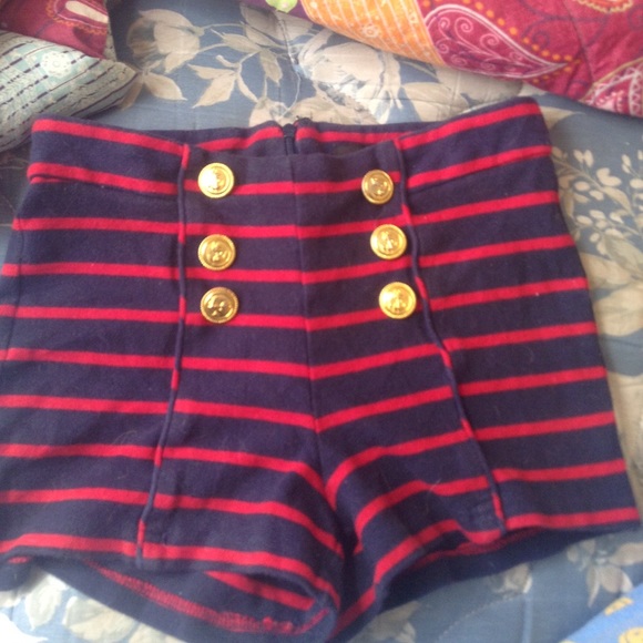 Adorable high waisted sailor shorts