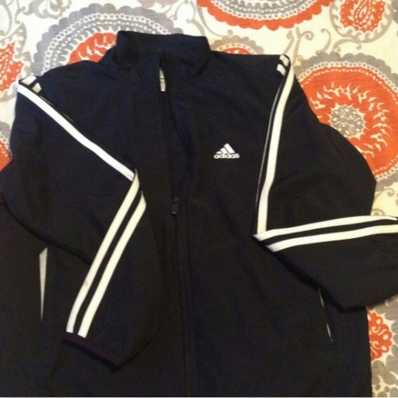 Dark Blue adidas Jacket. Juniors.