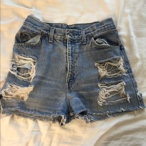 High Waisted Denim Shorts (LEVI'S)