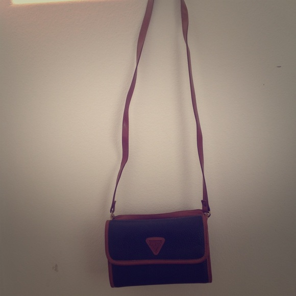 Vintage fold over cross body bag by Guess