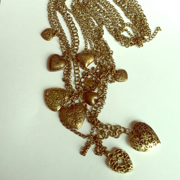 Diffuser heart lots of chains necklace hearts +