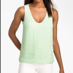 DVF - mint green sequin tank