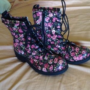 RESERVED FOR MYA - Grunge Black Floral combat