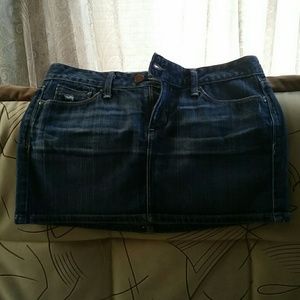 Gap denim mini skirt and express silver & gold cl
