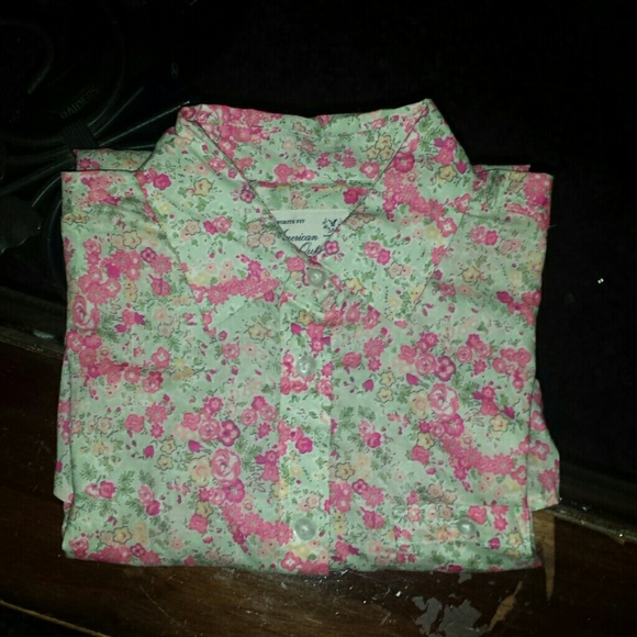 American eagle outfitters floral button down top