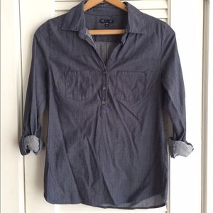 Dark Denim Chambray Gap Tunic Shirt