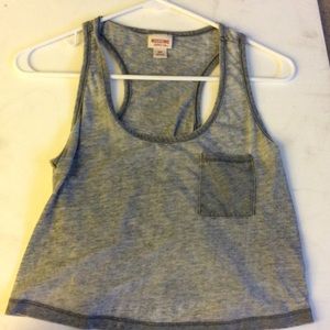 Heather grey crop tank