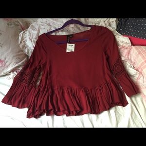 Burgundy blouse
