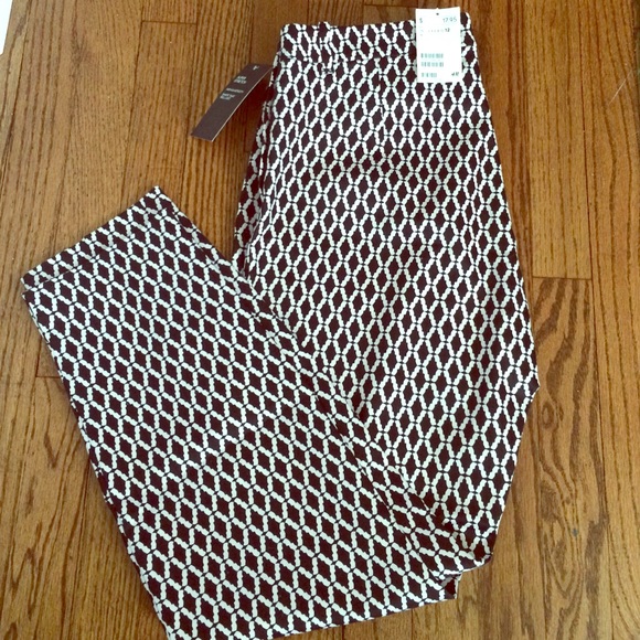 H&M patterned stretch mid-calf pants